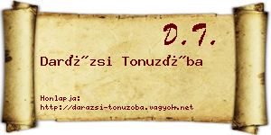 Darázsi Tonuzóba névjegykártya